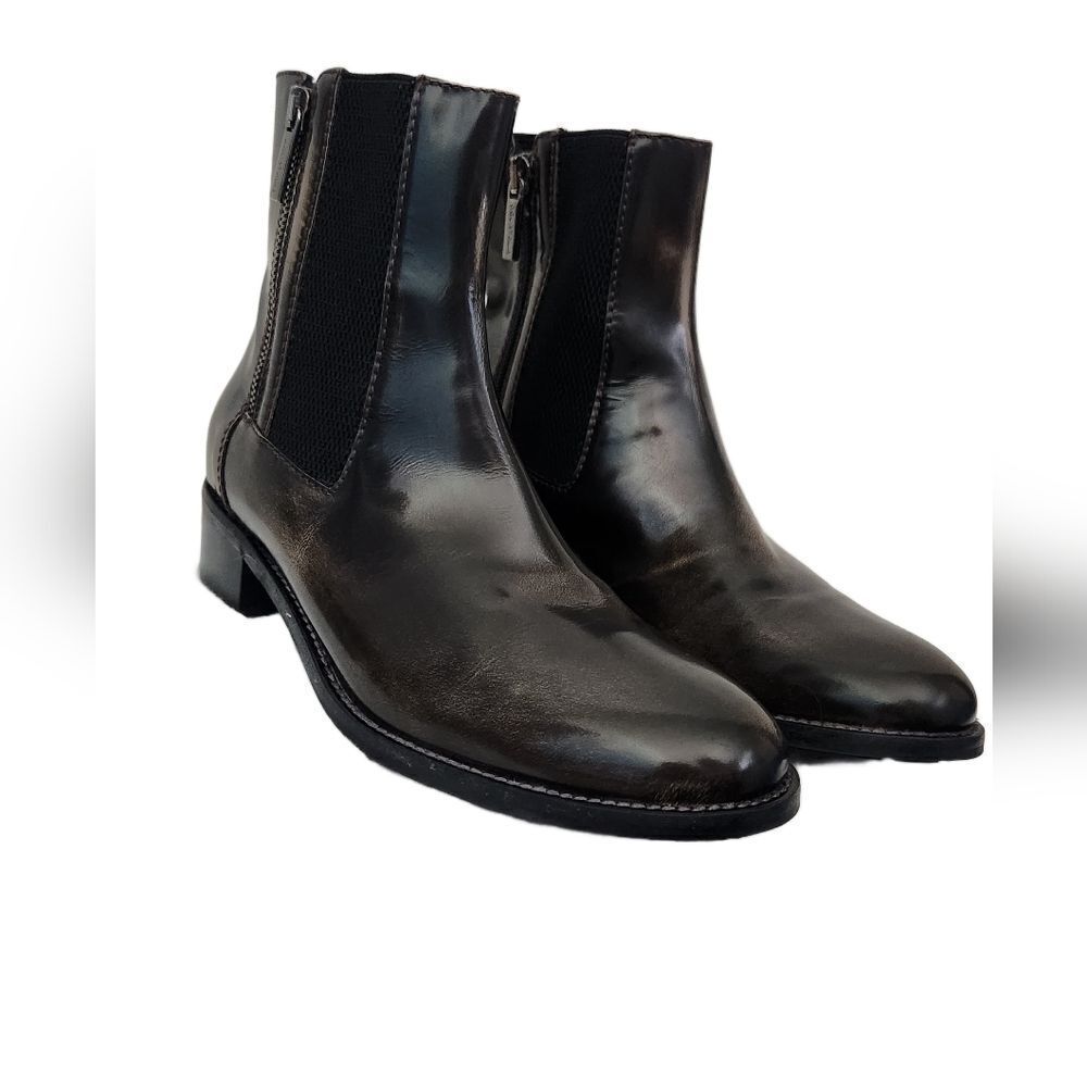 Aquatalia Patent Leather Ankle Boots Size 7
